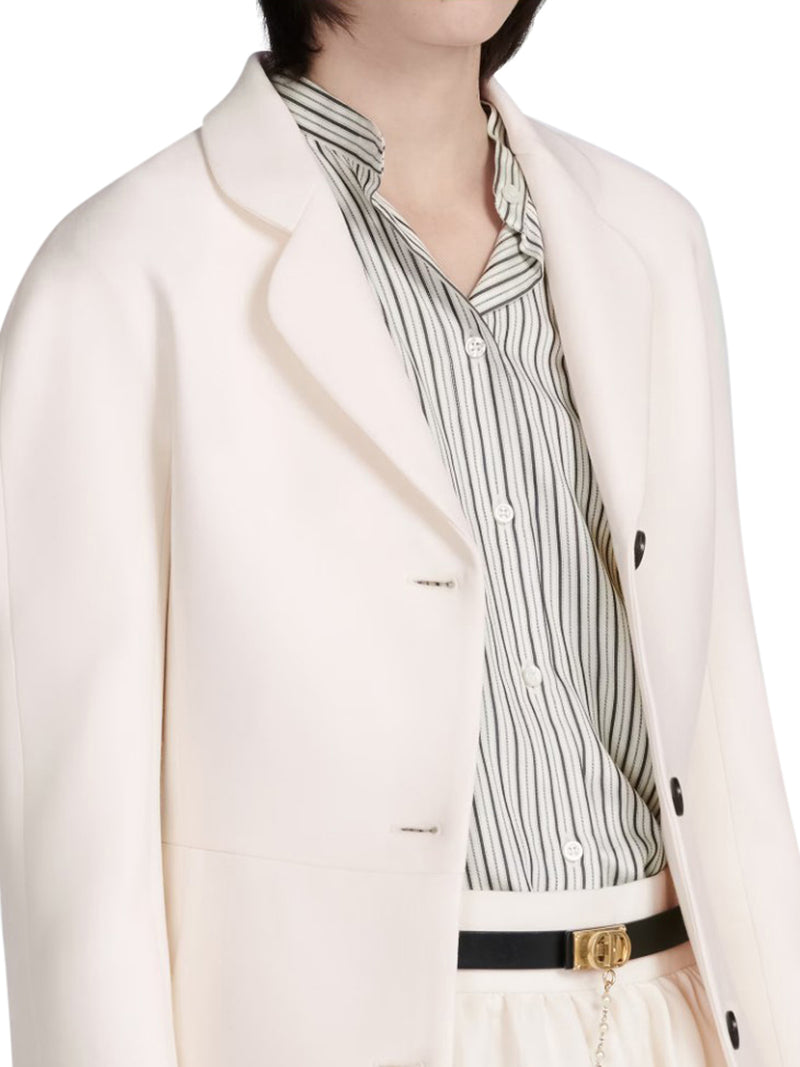 JACKET WITH WOOL AND SILK BASQUE