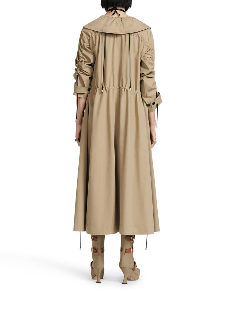 TRENCH WITH RUFFLES