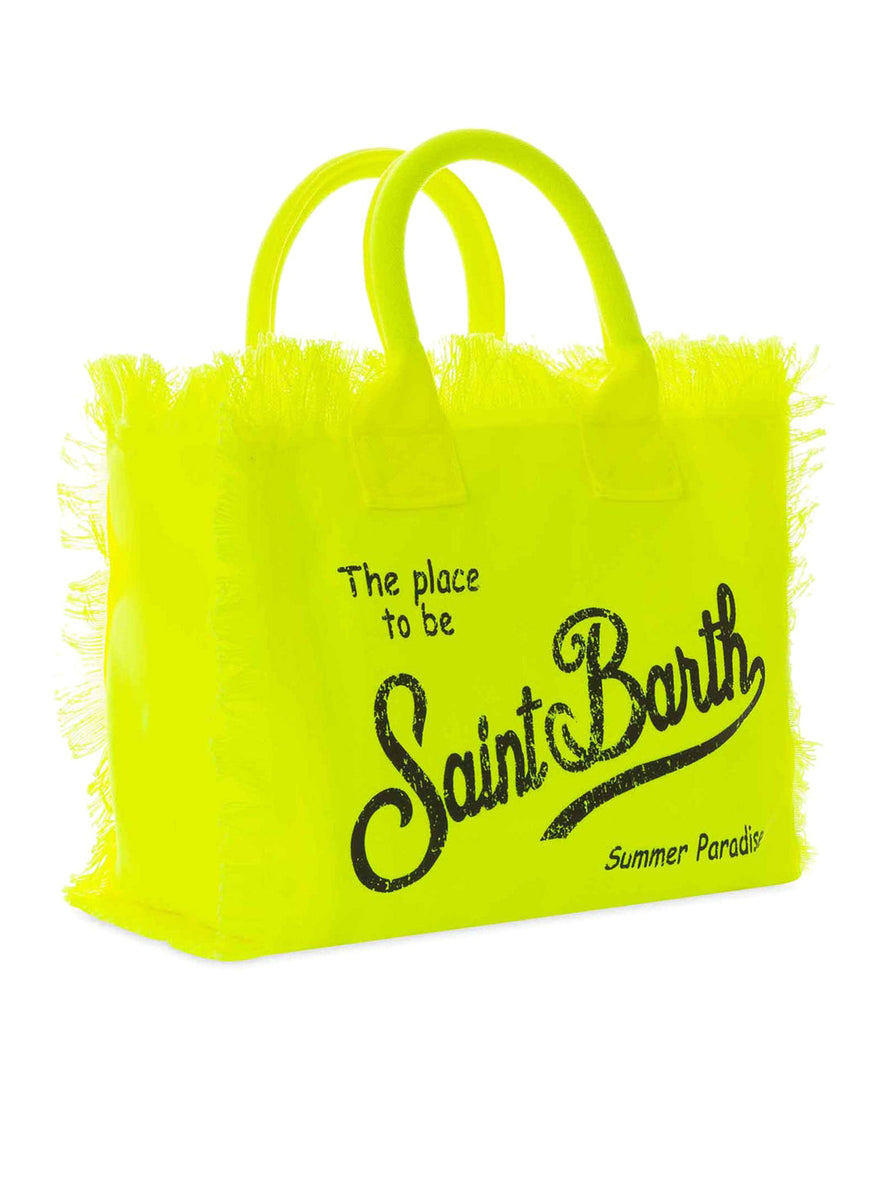 MC2 Saint Barth Vanity Fluo Yellow Canvas Shoulder Bag