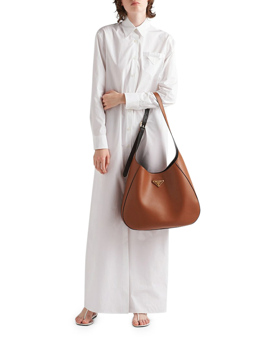 Medium handbag in brushed leather – Suit Negozi Row