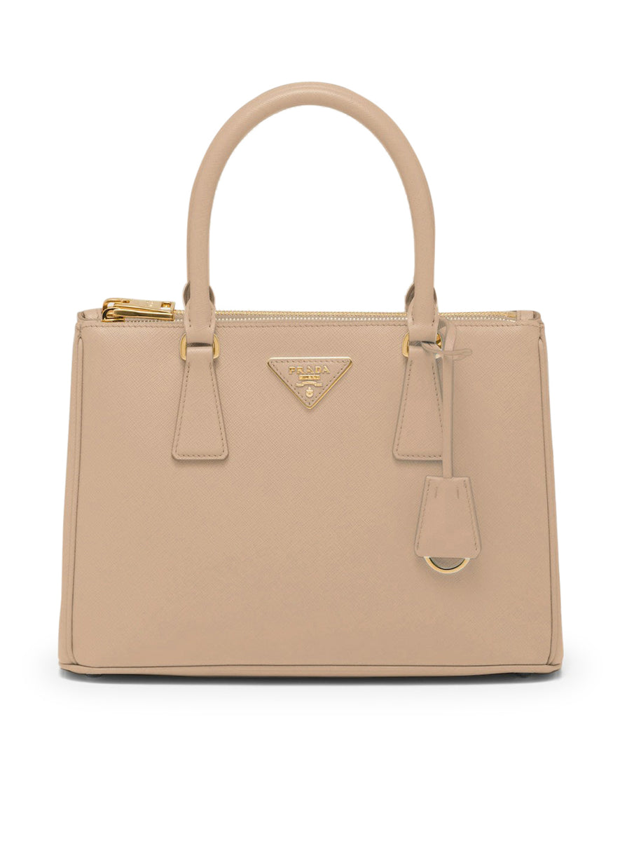 Medium Prada Galleria Saffiano Leather Bag 1BA863, Beige, One Size