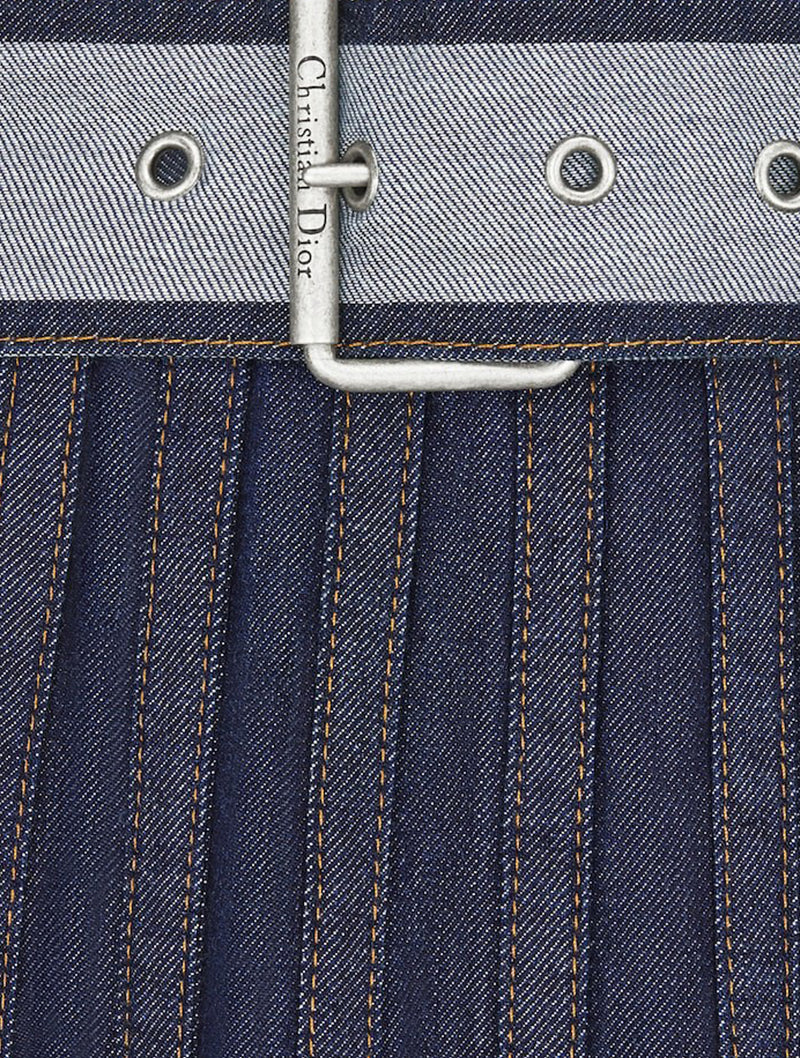 MIDI COUTURE SKIRT IN DENIM