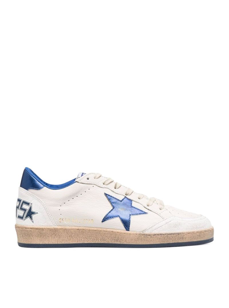 BALL-STAR WISHES IN WHITE NAPPA WITH BLUE STAR AND HEEL