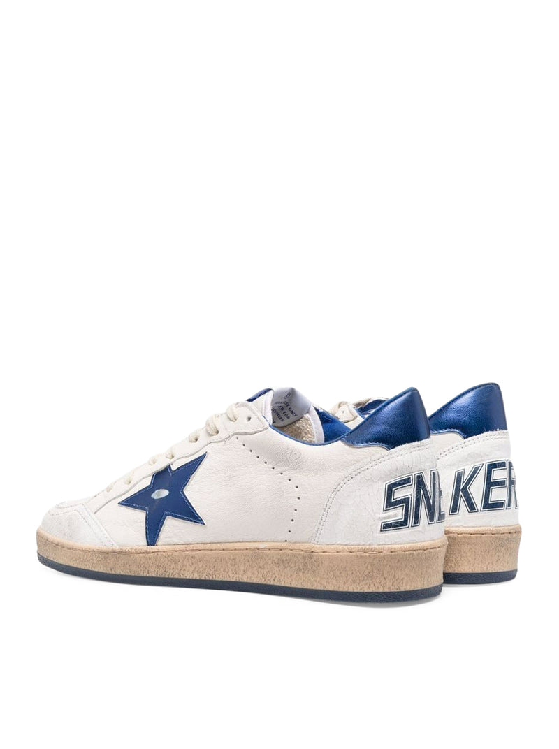 BALL-STAR WISHES IN WHITE NAPPA WITH BLUE STAR AND HEEL