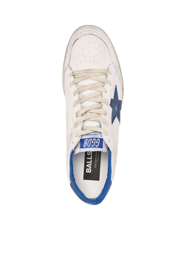 BALL-STAR WISHES IN WHITE NAPPA WITH BLUE STAR AND HEEL