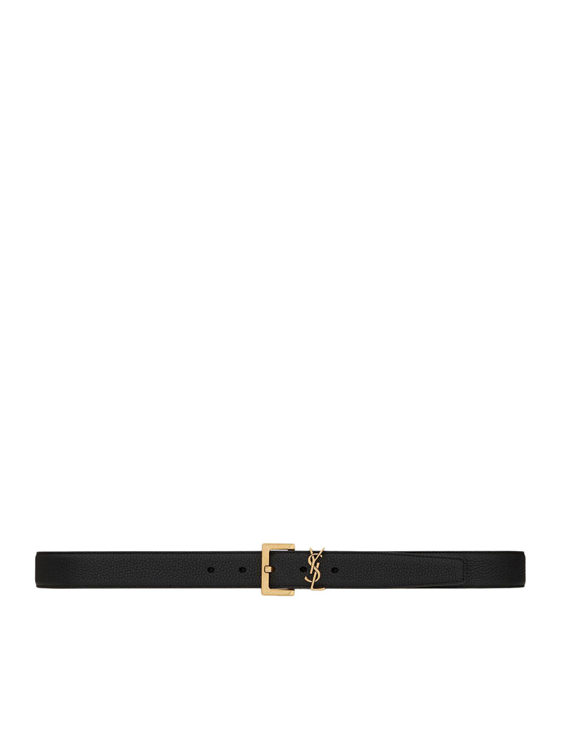 CASSANDRE HAMMERED LEATHER BELT