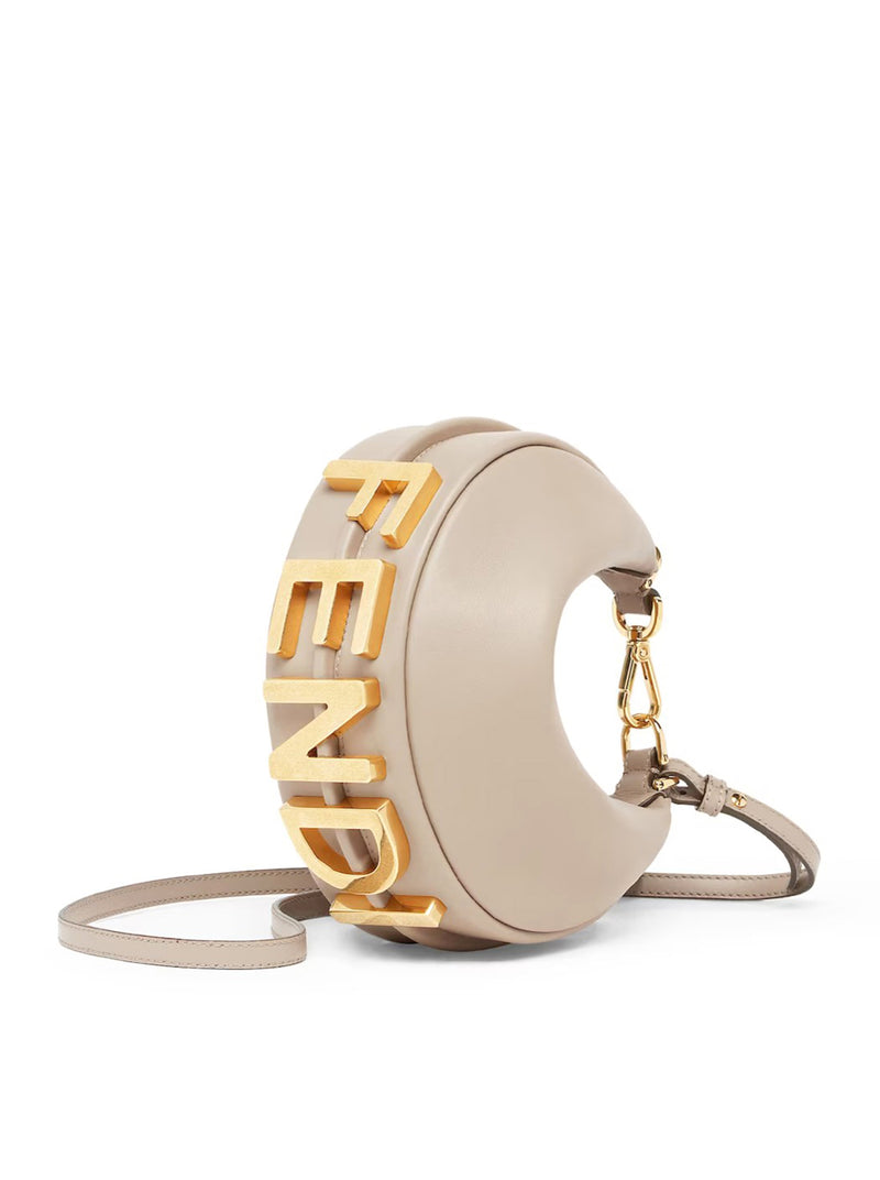 FENDIGRAPHY MINI IN DOVE GREY LEATHER