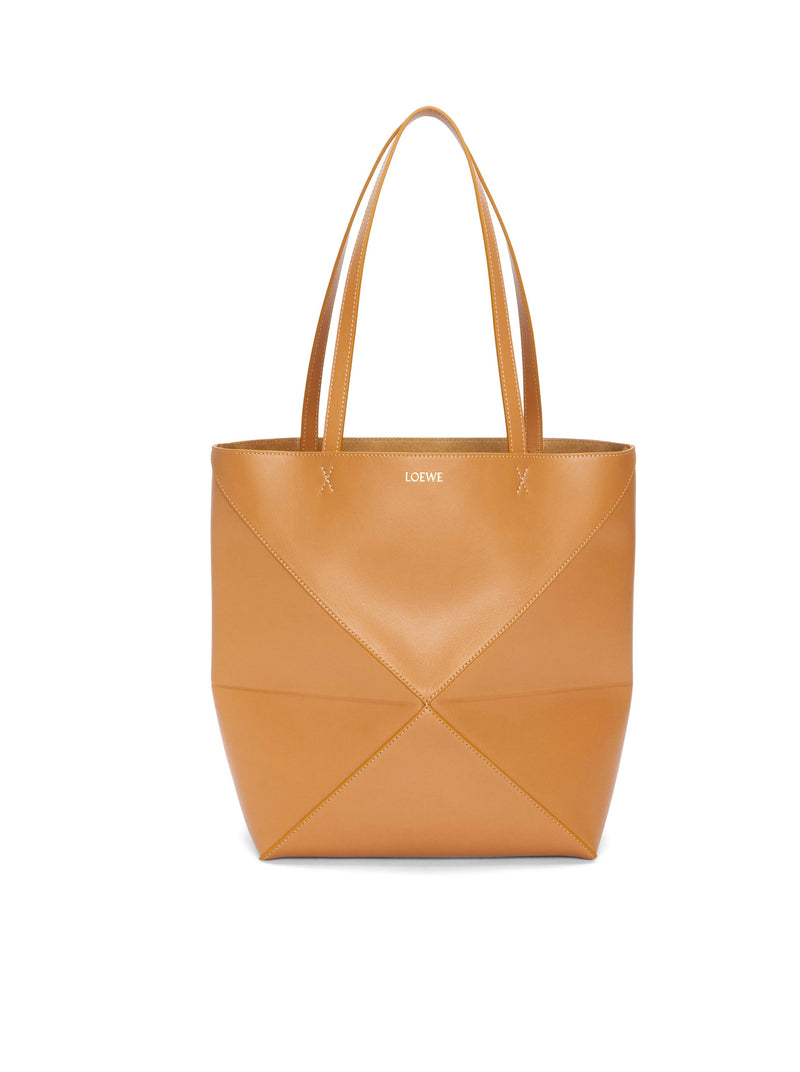 PUZZLE FOLD TOTE BAG IN POLISHED CALFSKIN