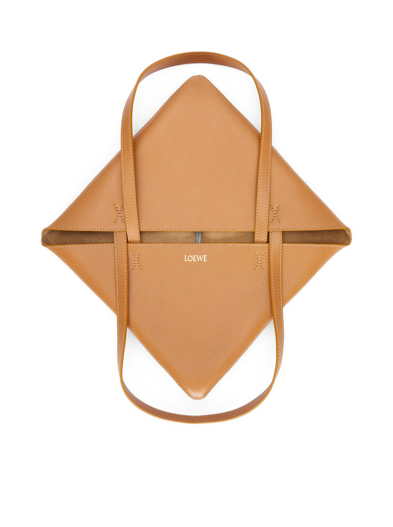 PUZZLE FOLD TOTE BAG IN POLISHED CALFSKIN