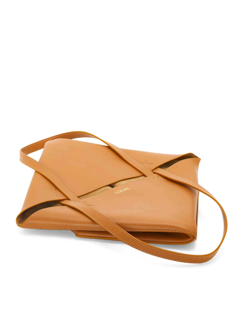 PUZZLE FOLD TOTE BAG IN POLISHED CALFSKIN