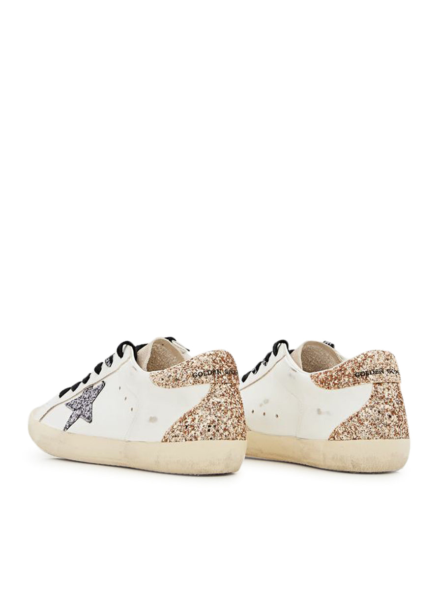 SUPER-STAR SNEAKERS IN LEATHER AND GLITTER – Suit Negozi Row SUPER-STAR SNEAKERS IN LEATHER AND GLITTER – Suit Negozi Row