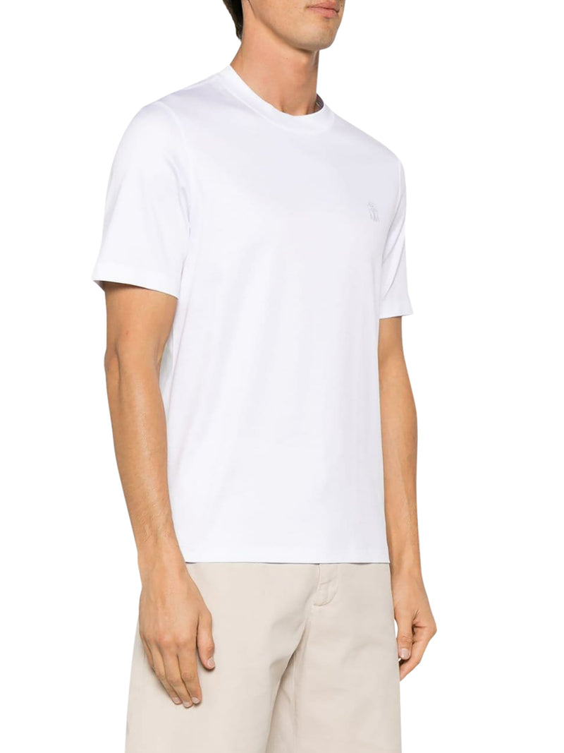 COTTON T-SHIRT WITH CONTRASTING LOGO PRINT