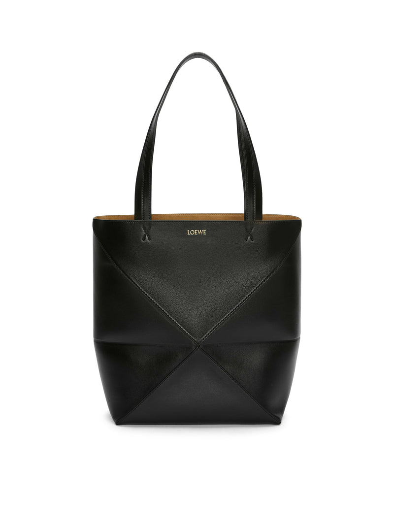PUZZLE FOLD TOTE BAG IN POLISHED CALFSKIN