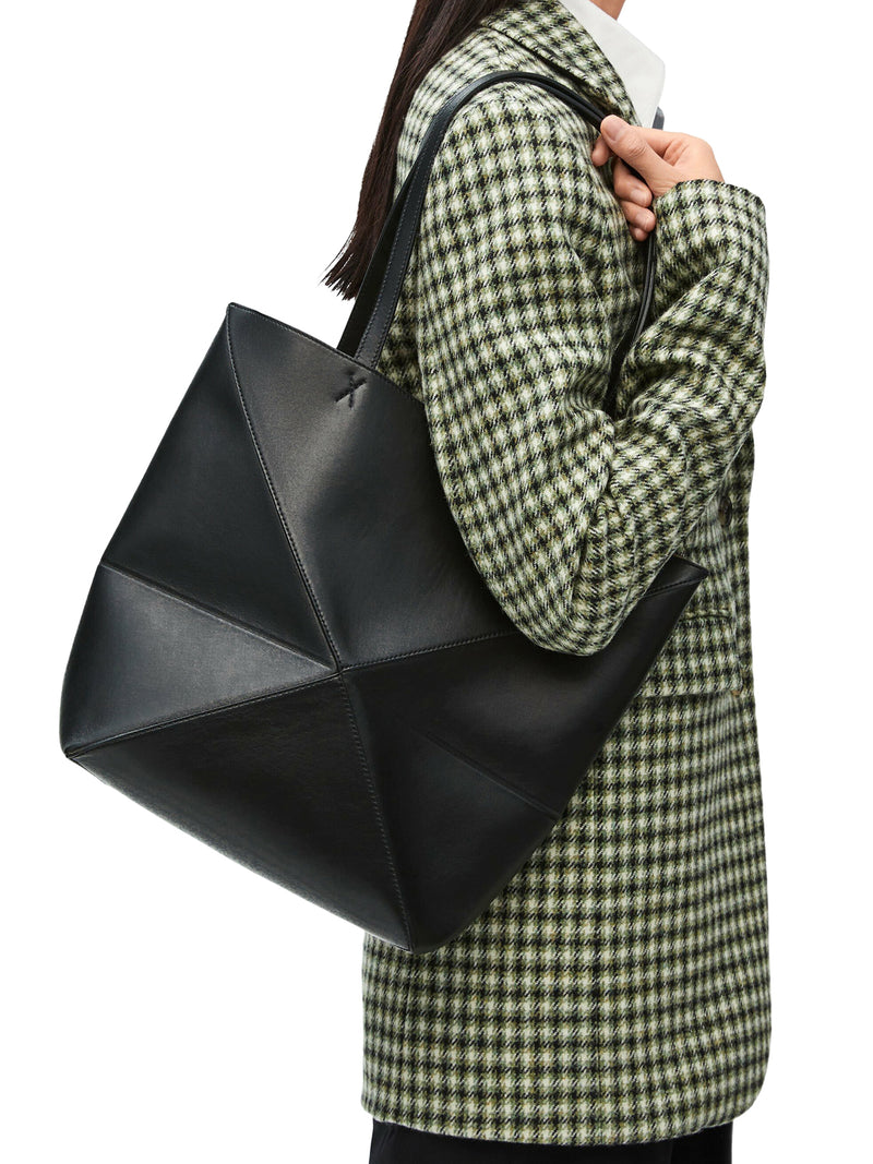 PUZZLE FOLD TOTE BAG IN POLISHED CALFSKIN