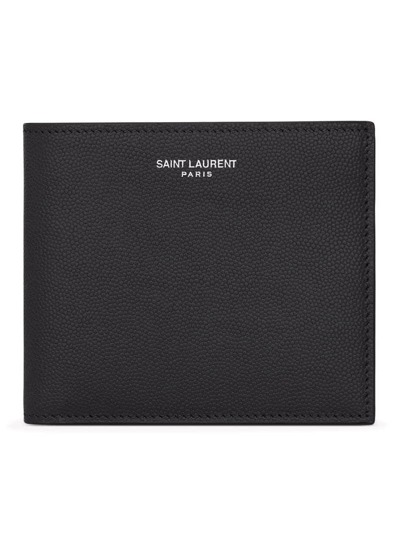 SAINT LAURENT PARIS EAST/WEST TEXTURED LEATHER WALLET