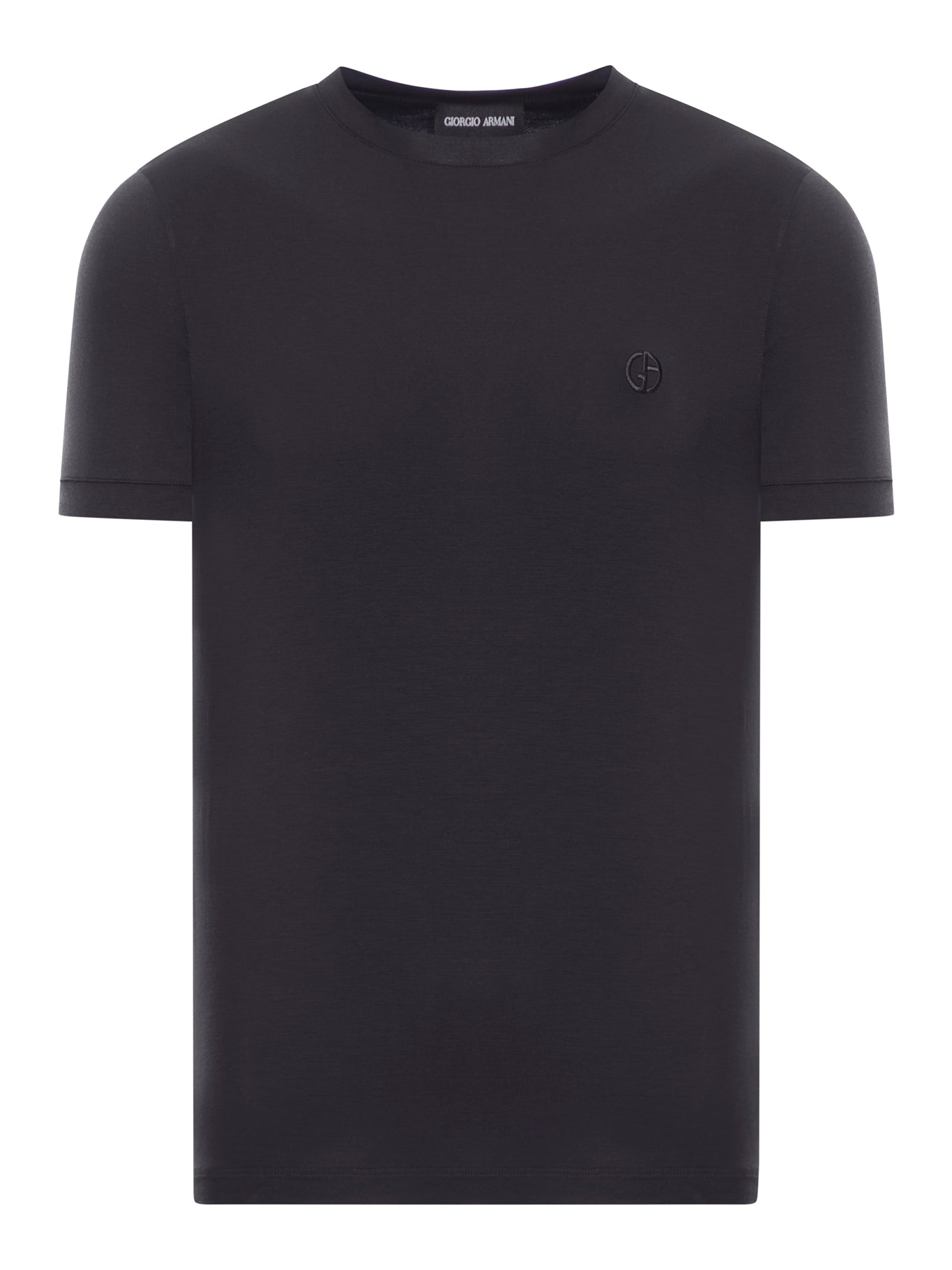 CREWNECK SHORT SLEEVED SWEATER IN STRETCH VISCOSE JERSEY