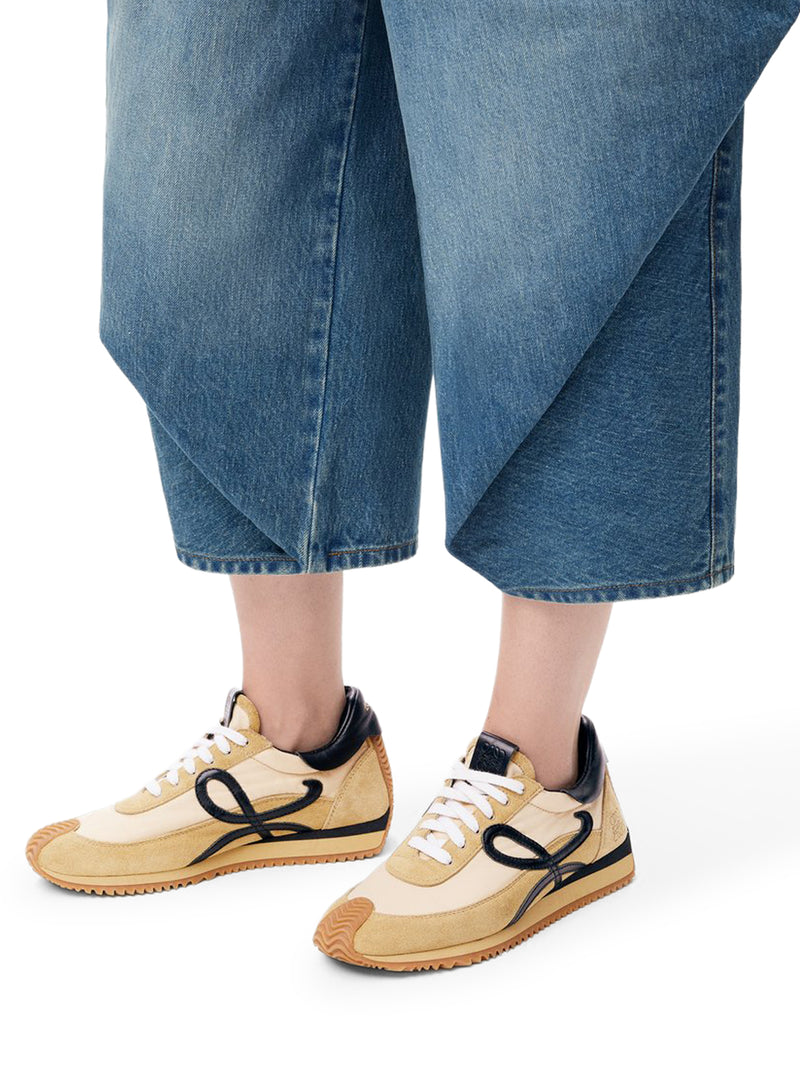 SNEAKERS FLOW RUNNER IN NYLON AND LEATHER AND SUEDE