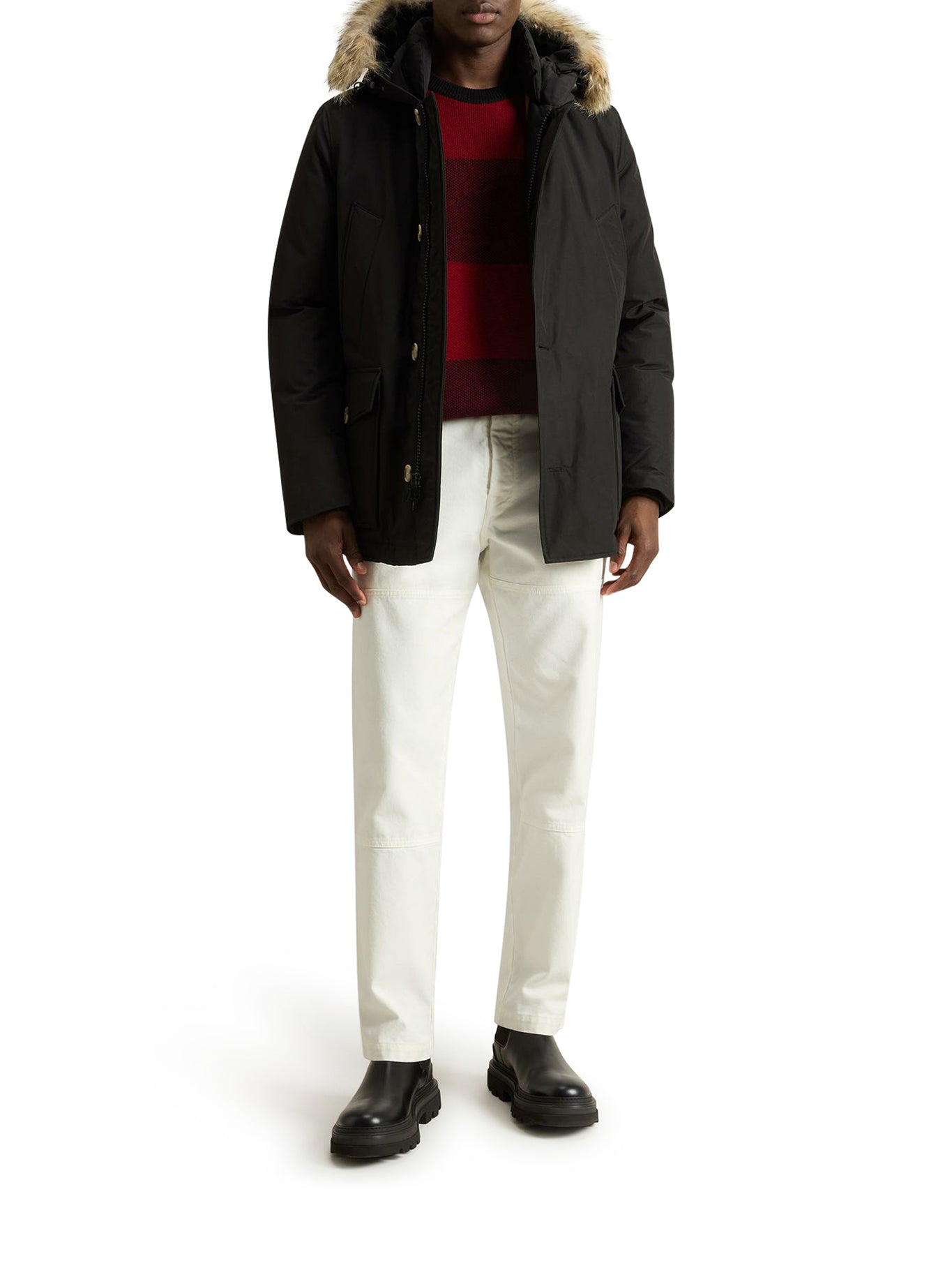 ARCTIC ANORAK IN RAMAR CLOTH WITH REMOVABLE FUR