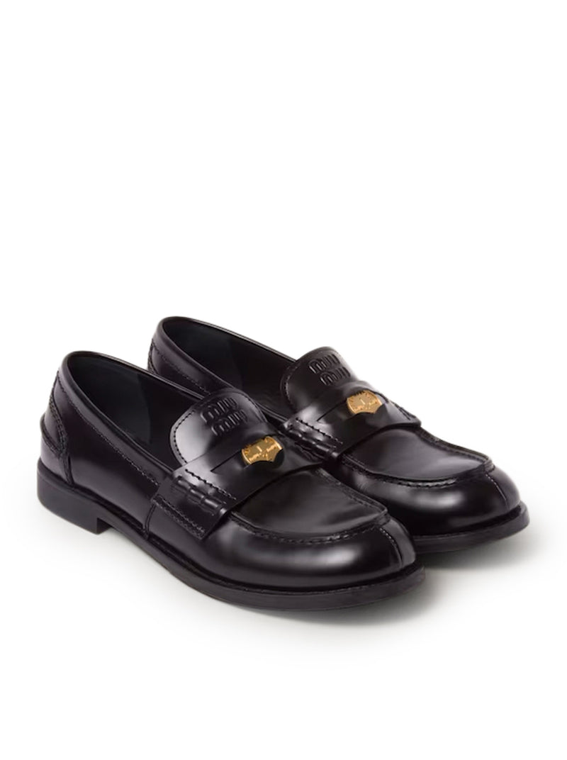 BRUSHED LEATHER LOAFERS