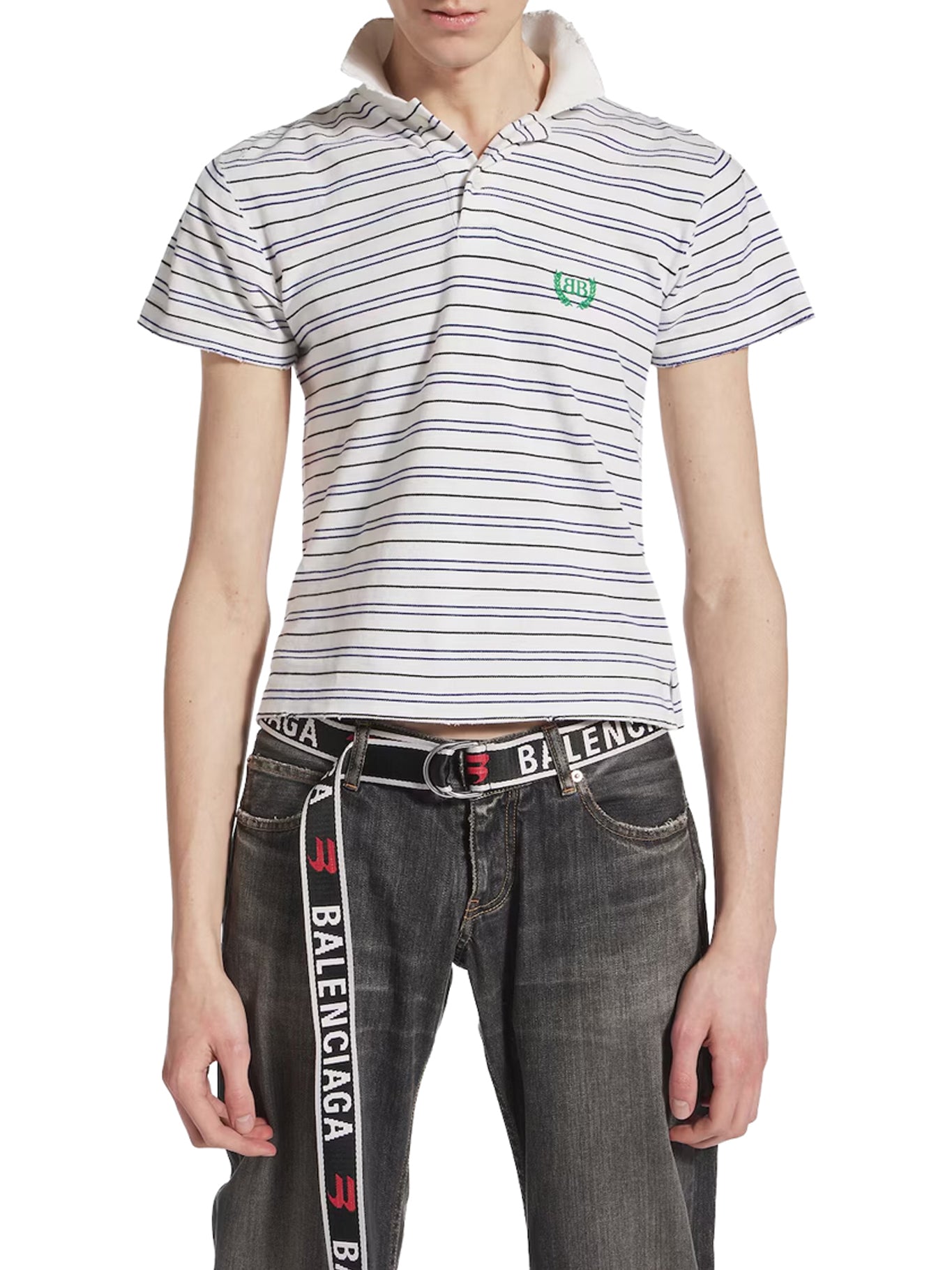 MEN`S D RING BELT IN GRAY