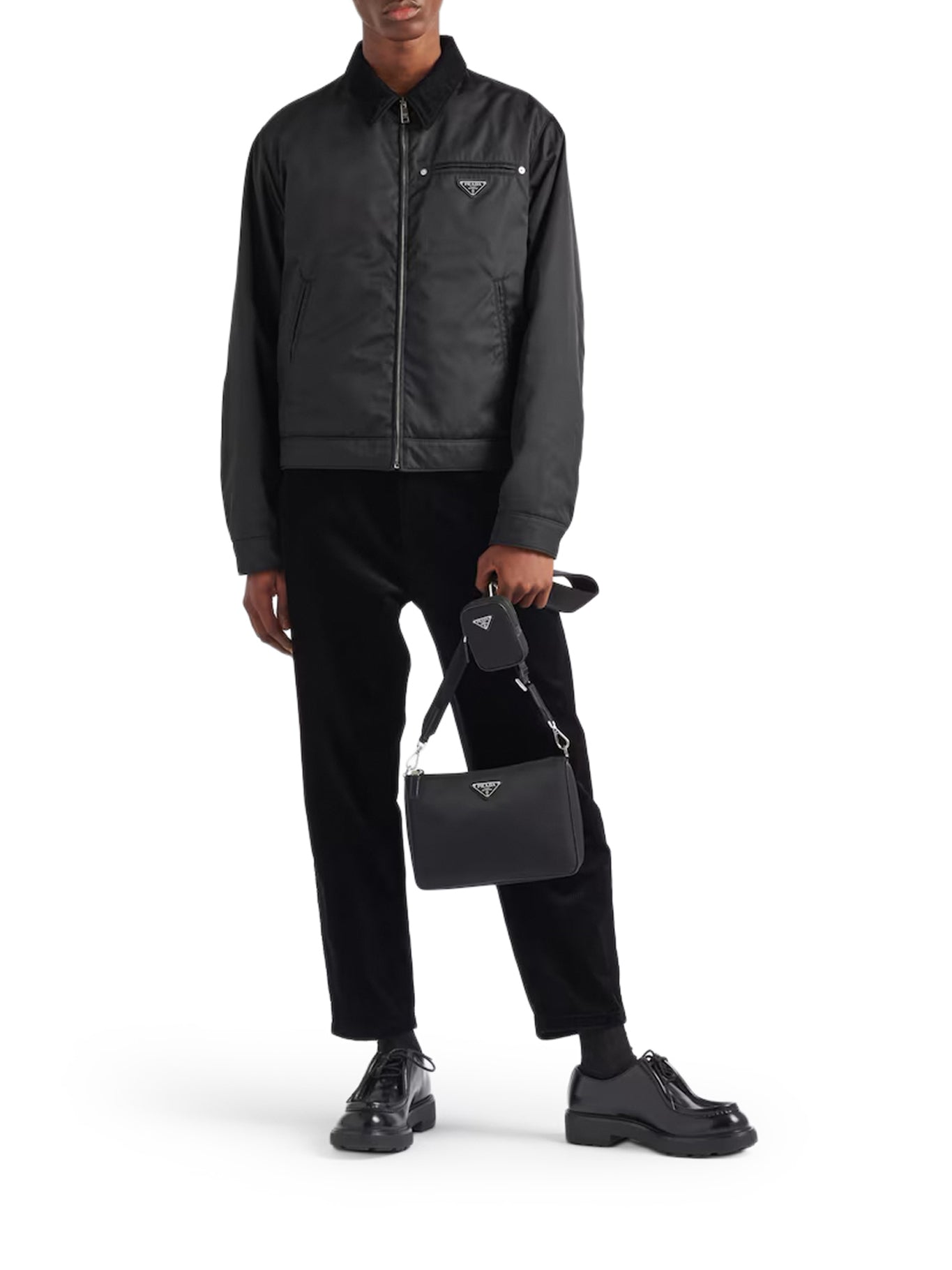 RE-NYLON AND SAFFIANO SHOULDER BAG