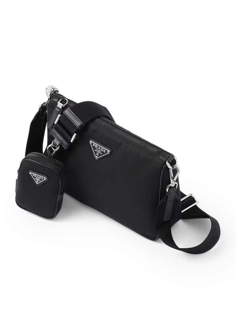 RE-NYLON AND SAFFIANO SHOULDER BAG