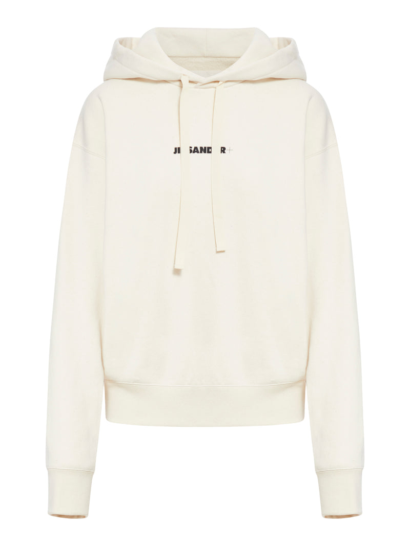 logo-print drawstring hoodie