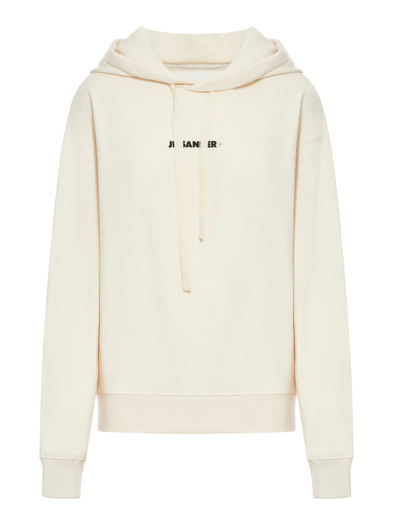 logo-print drawstring hoodie