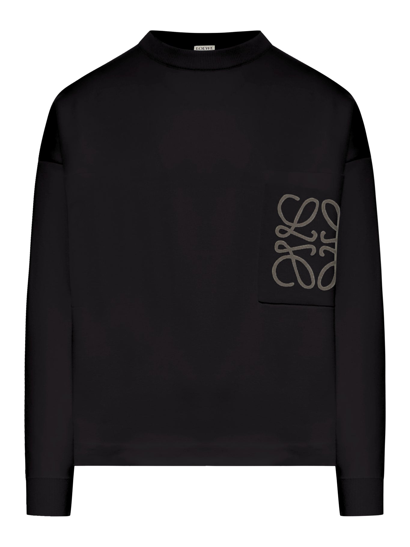 COTTON BLEND SWEATER WITH ANAGRAM