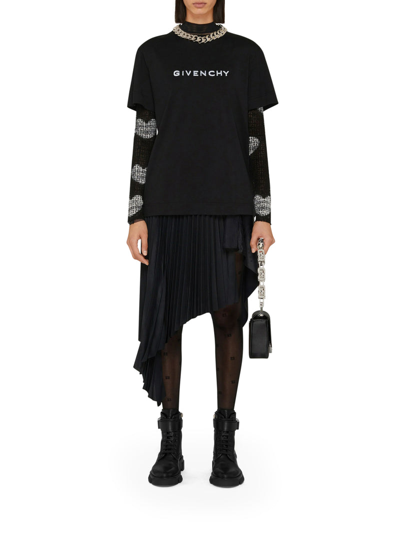 Givenchy Fitted Short Sleeve T Shirt in Black