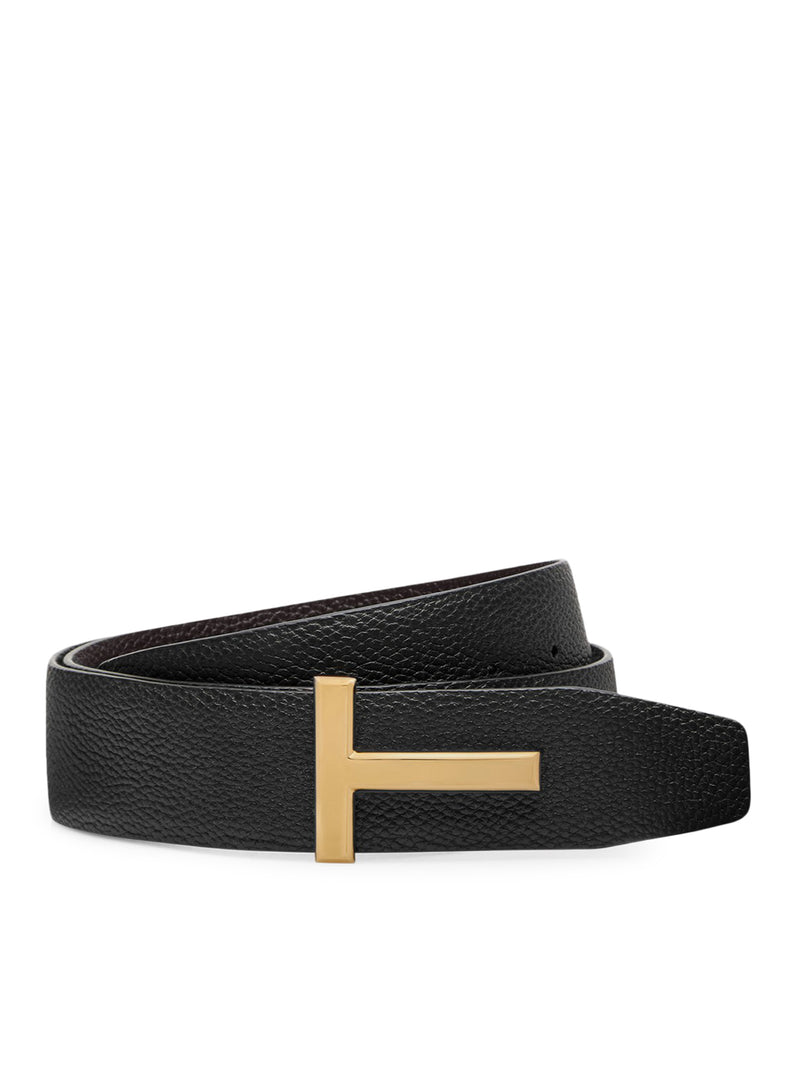 RIDGE T REVERSIBLE BELT IN HAMMERED LEATHER
