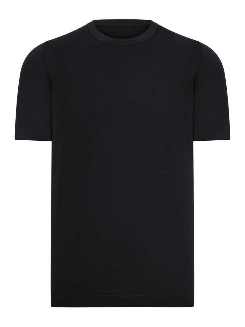 SHORT-SLEEVED COTTON KNITTED T-SHIRT