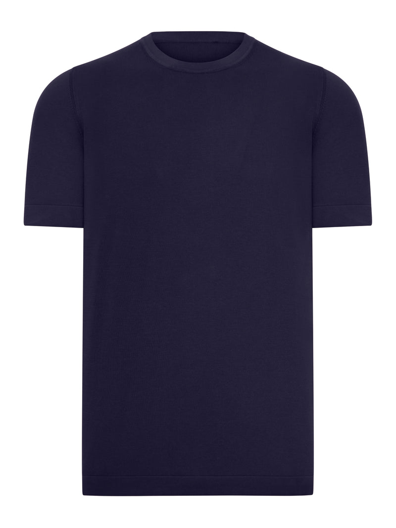 SHORT-SLEEVED COTTON KNITTED T-SHIRT