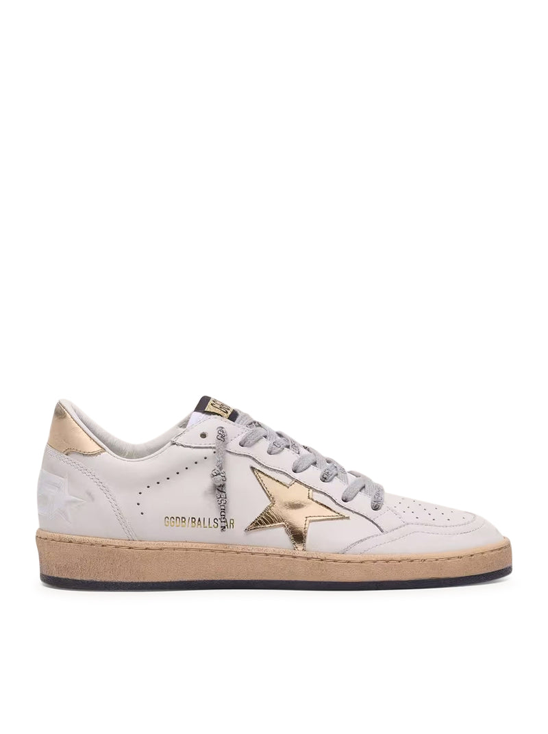 BALL-STAR SNEAKERS WITH GOLDEN STAR AND TAB ON THE HEEL