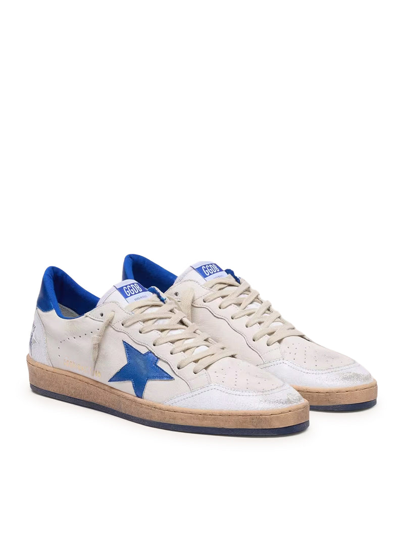 BALL-STAR WISHES IN WHITE NAPPA WITH BLUE STAR AND HEEL