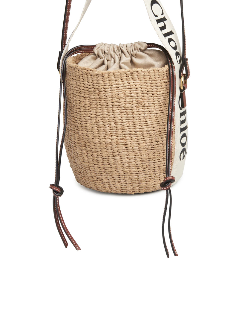 WOODY SMALL BASKET BAG IN NATURAL FIBERS