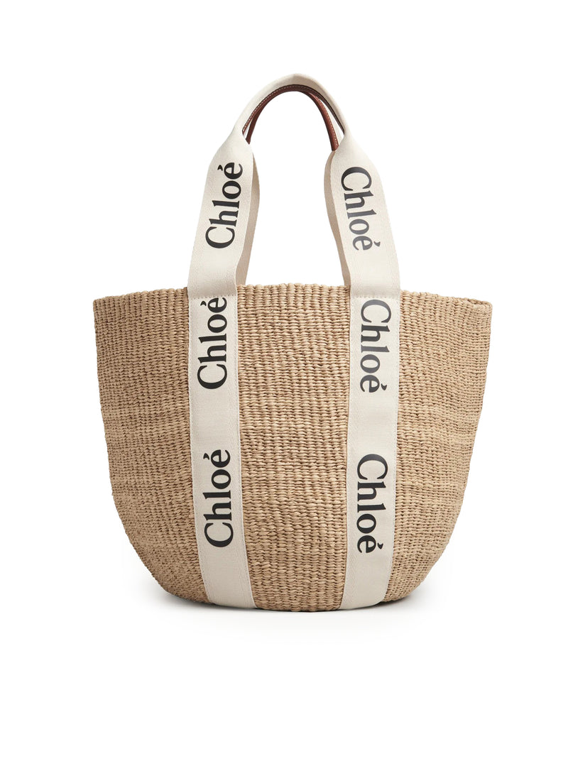 WOODY LARGE BASKET BAG IN NATURAL FIBERS