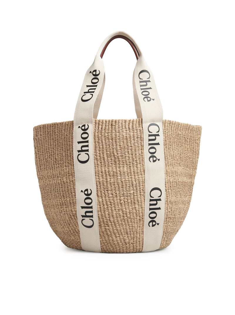 WOODY LARGE BASKET BAG IN NATURAL FIBERS