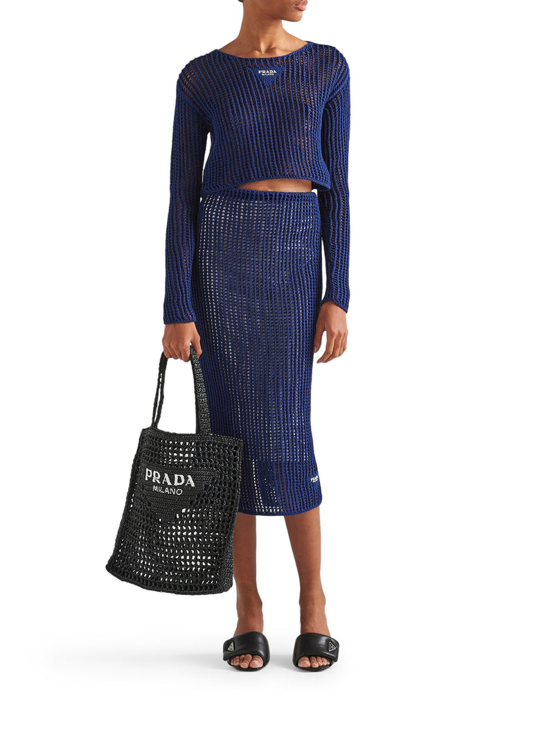 WOVEN FABRIC SHOPPING BAG