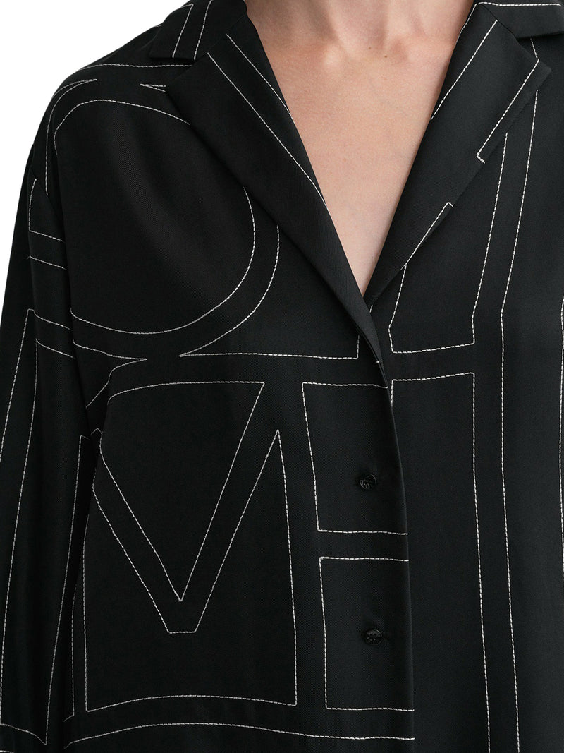 SILK SHIRT WITH MONOGRAM