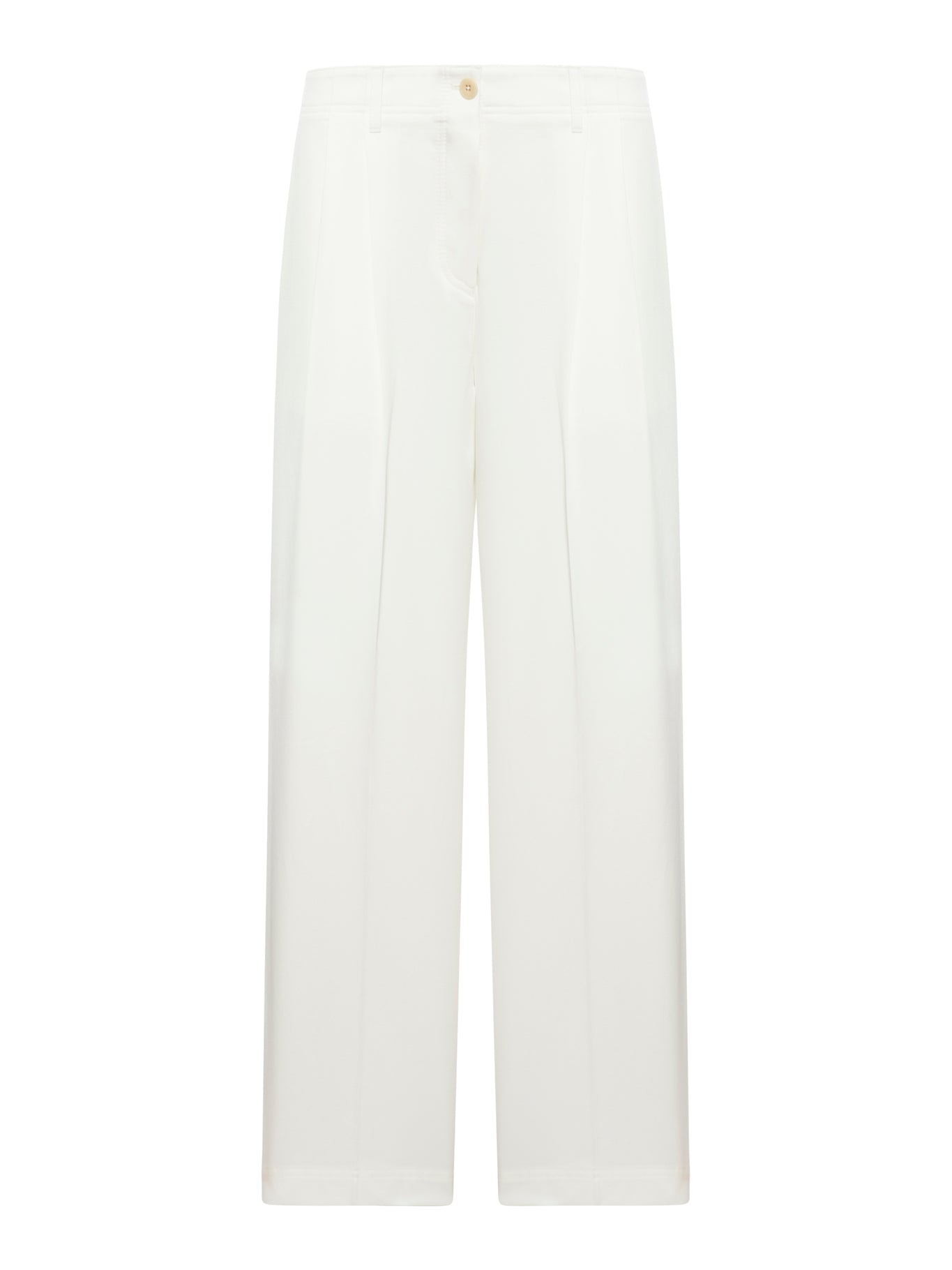 Relaxed twill trousers white