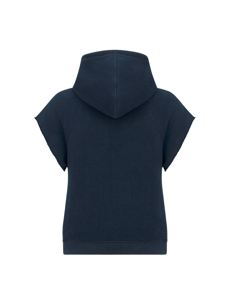 Short-sleeved hooded sweatshirt