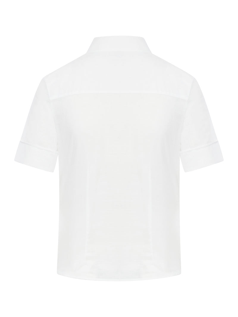 CHELSEA SHIRT IN WHITE COTTON FLAT