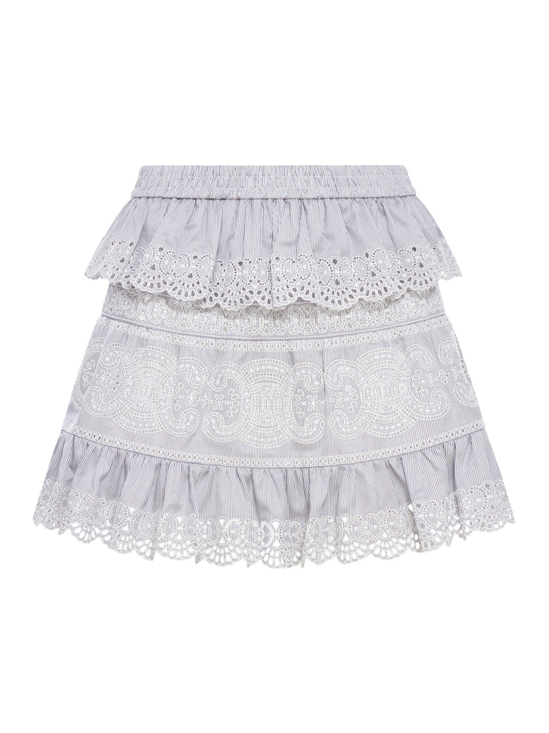 miniskirt with ruffles