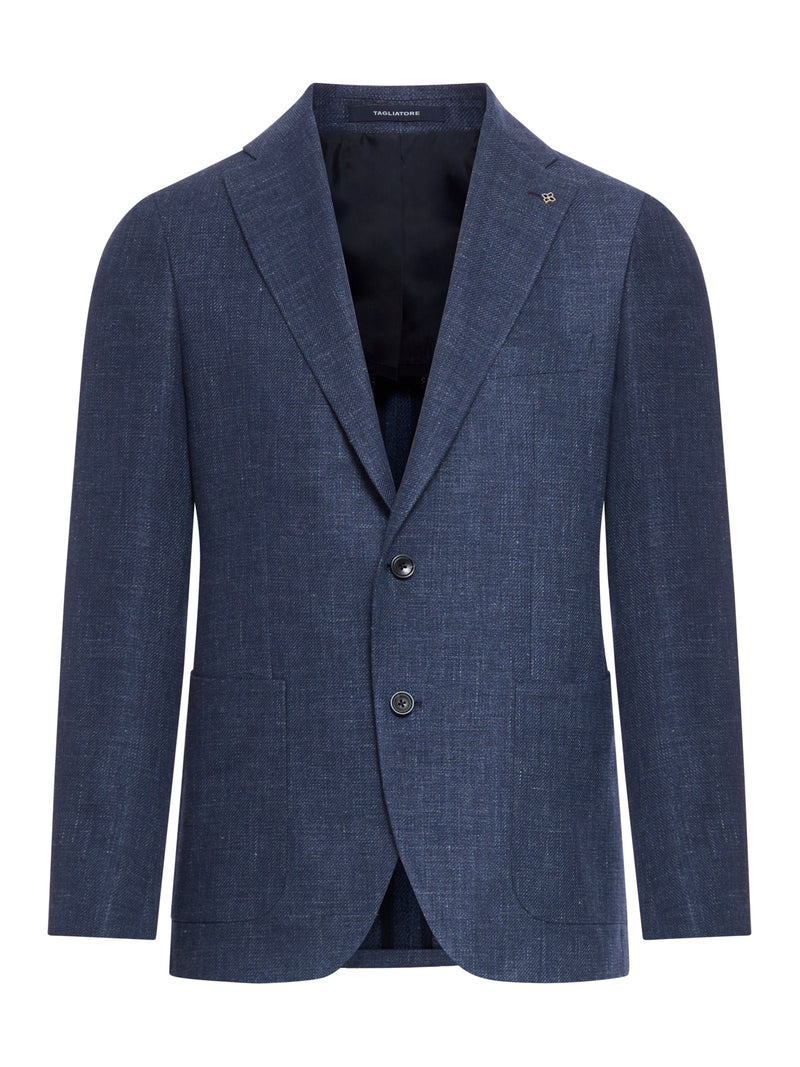 unstructured single-breasted jacket