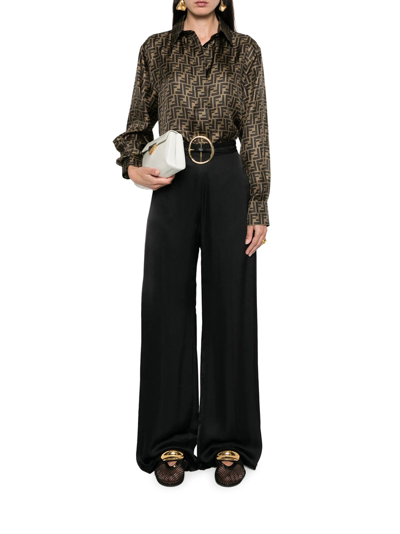 FF BROWN SILK SHIRT
