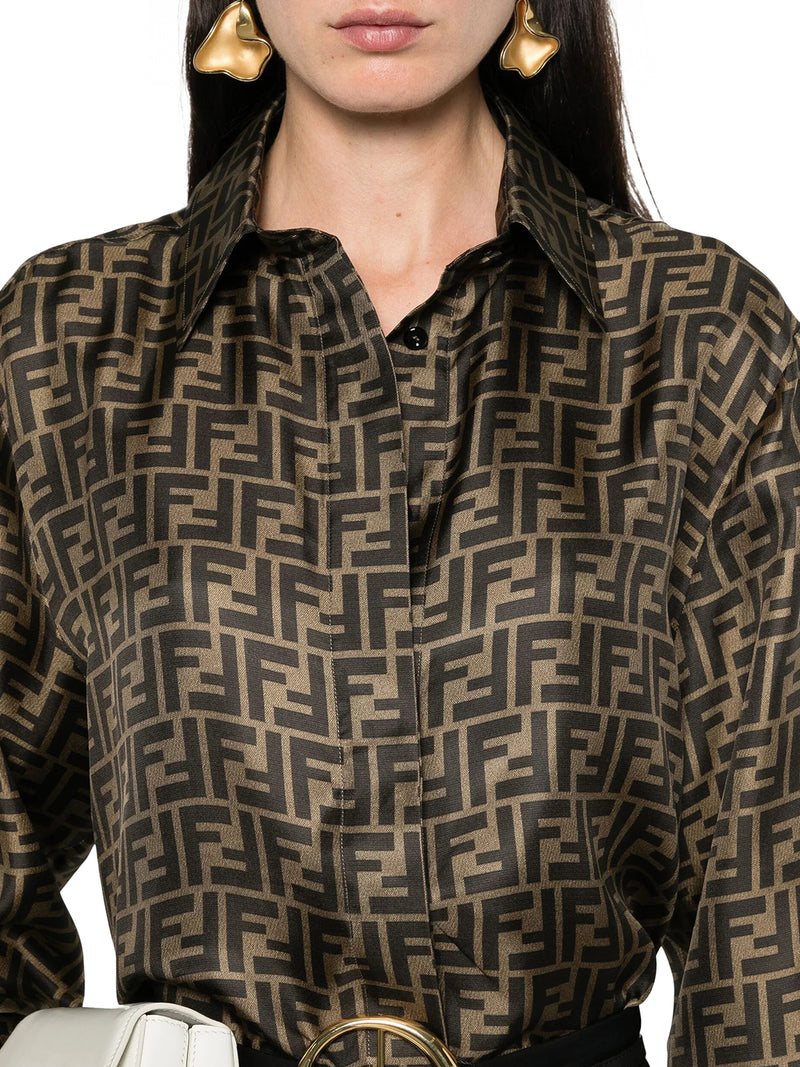 FF BROWN SILK SHIRT
