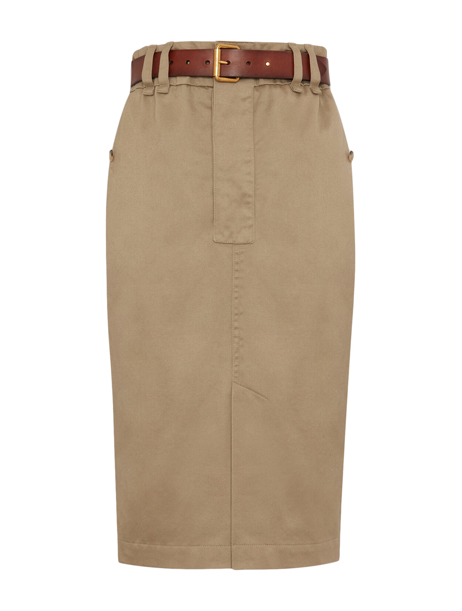 PENCIL SKIRT IN COTTON GABARDINE