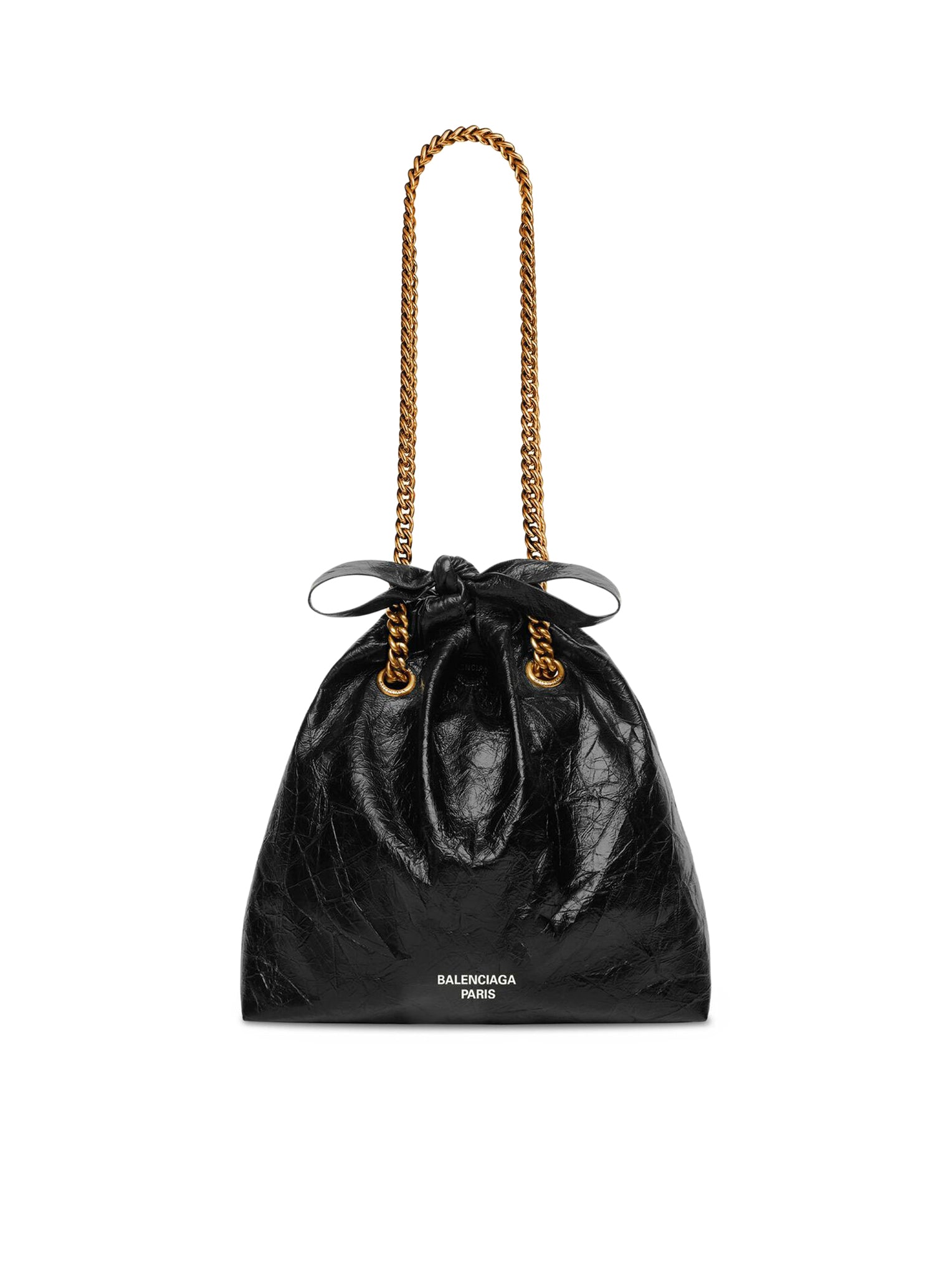 SMALL CRUSH TOTE BAG FOR WOMEN IN BLACK