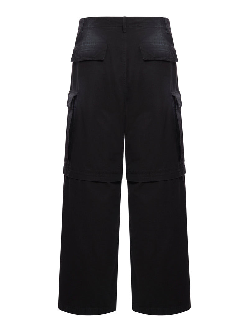 BALENCIAGA WIDE CARGO PANTS IN BLACK